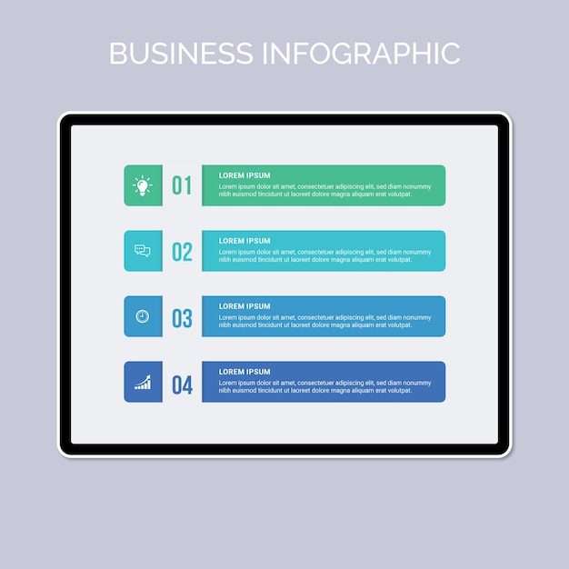 Bunte linie business-infografik