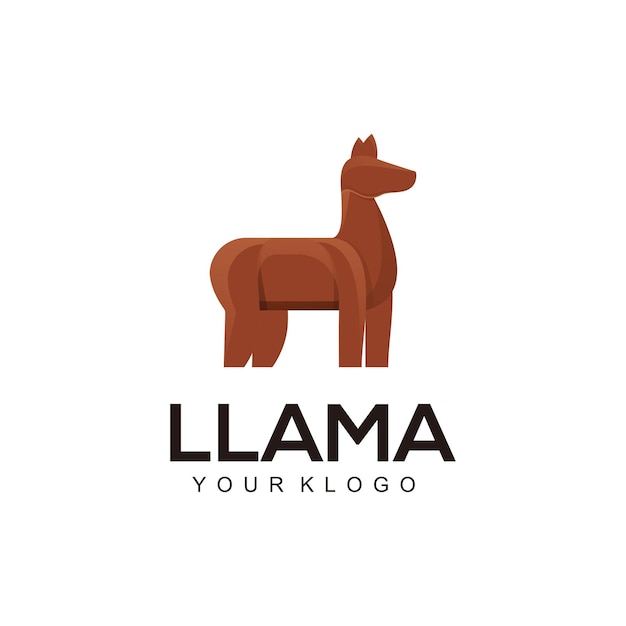 Bunte logoillustration des lamas