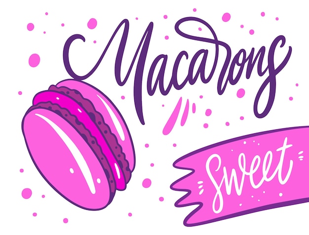 Bunte macarons stellten sammlungsillustration ein