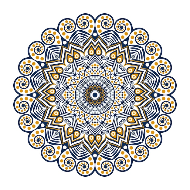 Bunte mandala-illustration im doodle-stil. helle farben mandala-design für den druck.