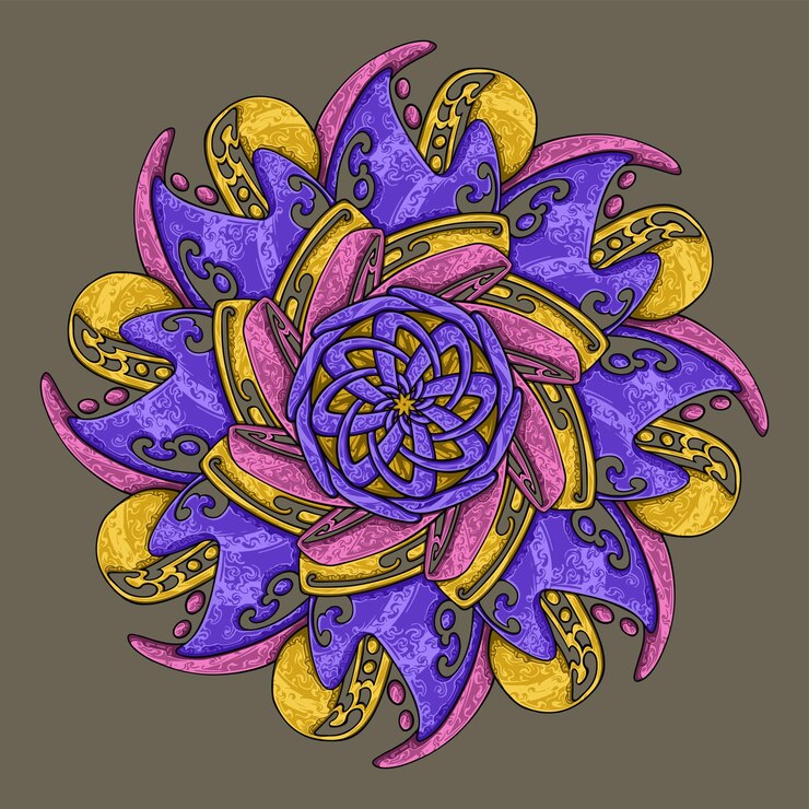 Vektor bunte mandala kreativer und dekorativer stil