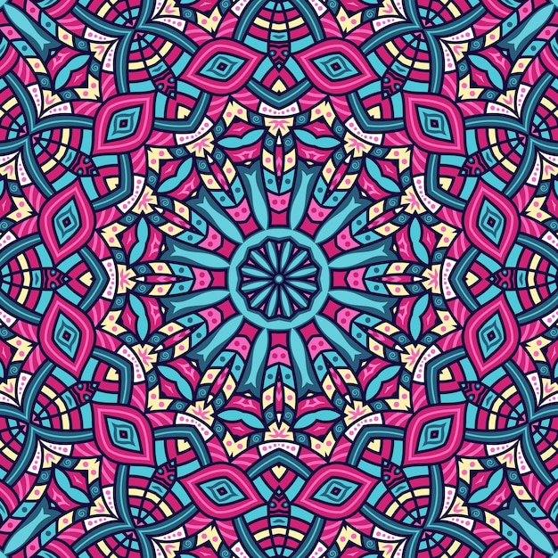 Bunte nahtlose muster-mandala-design