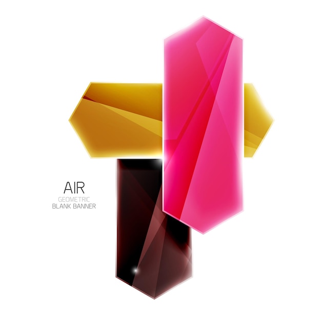 Bunte Pfeile auf weißem, leerem, geometrischem, abstraktem Hintergrund