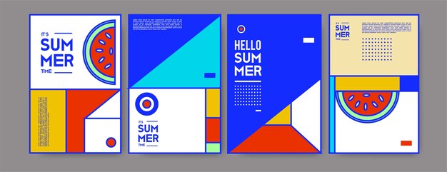 Bunte Plakatschablone des Sommers
