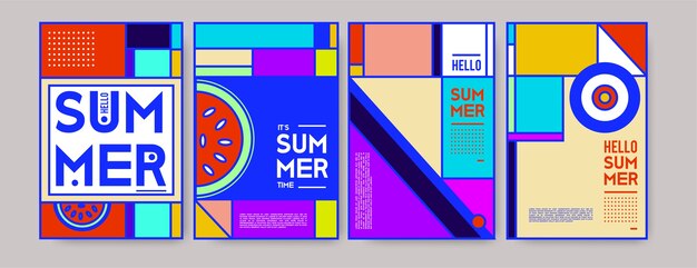 Bunte Plakatschablone des Sommers