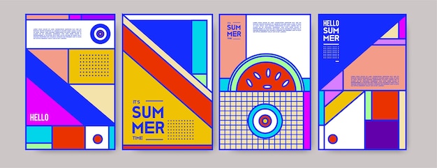 Bunte Plakatschablone des Sommers