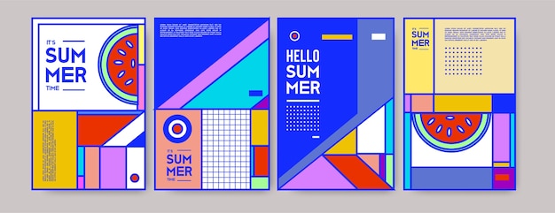Bunte Plakatschablone des Sommers