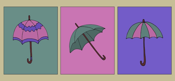 Vektor bunte regenschirme