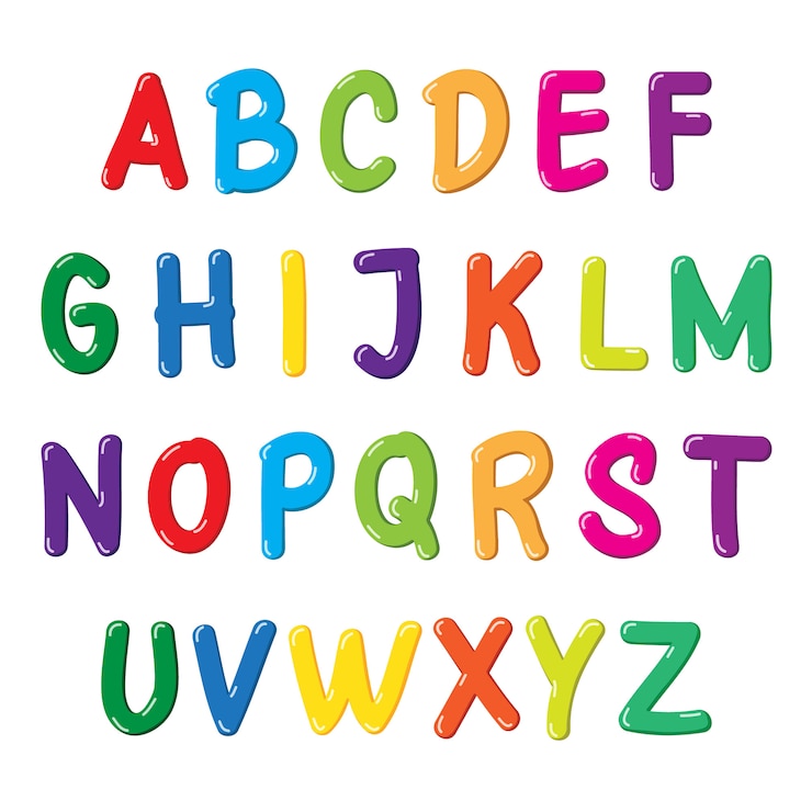 Vektor bunte schrift für kinder