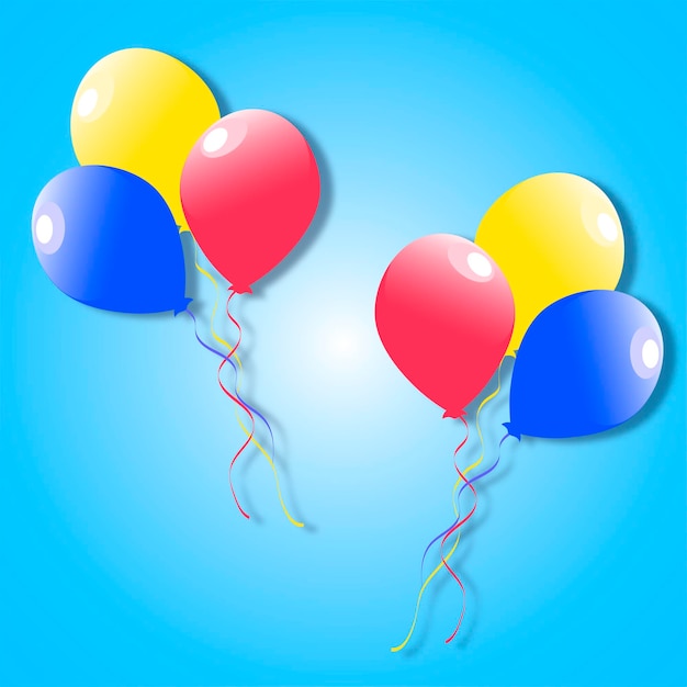 Vektor bunte urlaubsballons entwerfen vektoren im cartoon-stil