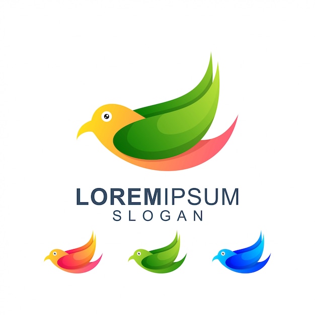 Bunte vogel logo vorlage