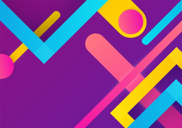 Bunter abstrakter Hintergrund. Geometrische Formen, Vektortechnologie-Hintergrund für Design-Broschüre, Website-Flyer. Geometrische Formen-Tapete für Poster, Zertifikatpräsentation, Zielseite
