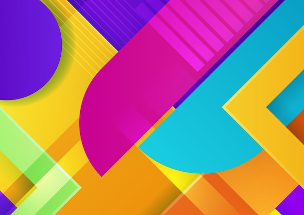 Bunter abstrakter Hintergrund. Moderne abstrakte Cover mit minimalem Cover-Design. Bunte geometrische Hintergrundvektorillustration