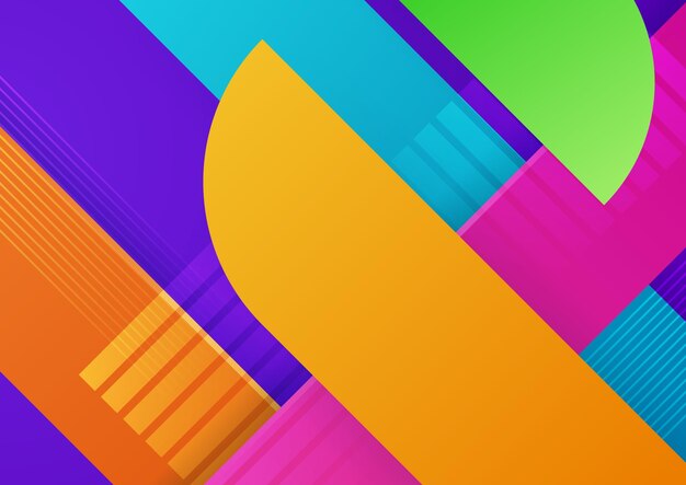 Bunter abstrakter Hintergrund. Moderne abstrakte Cover mit minimalem Cover-Design. Bunte geometrische Hintergrundvektorillustration