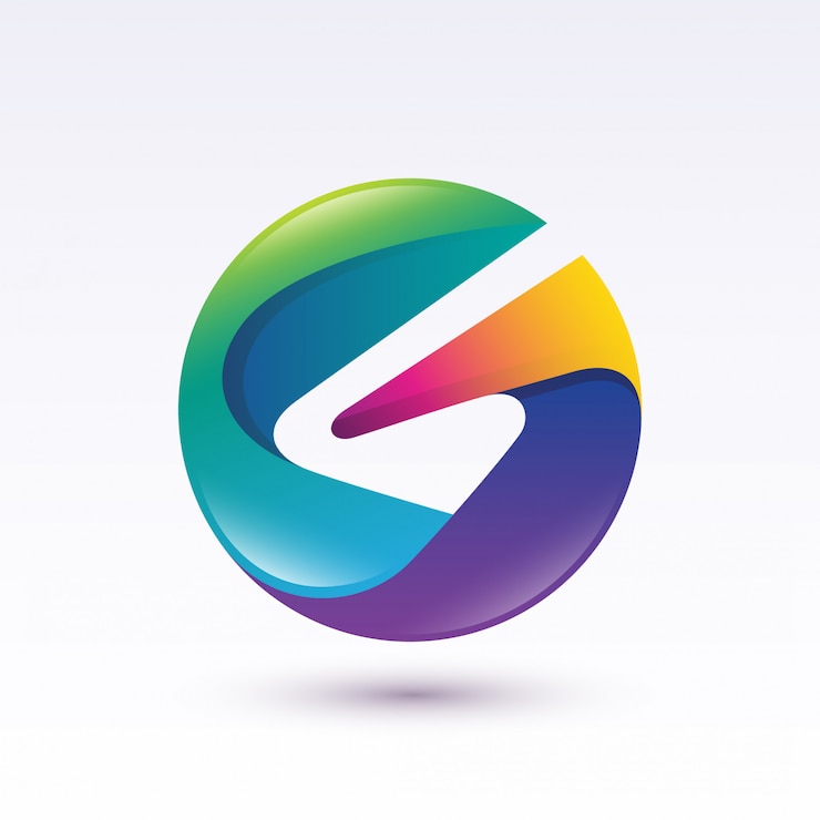 Bunter Buchstabe G Kreis Logo