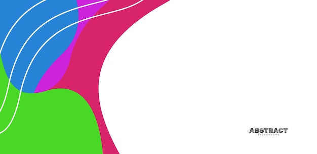 Bunter flacher Hintergrund der abstrakten Wellenform