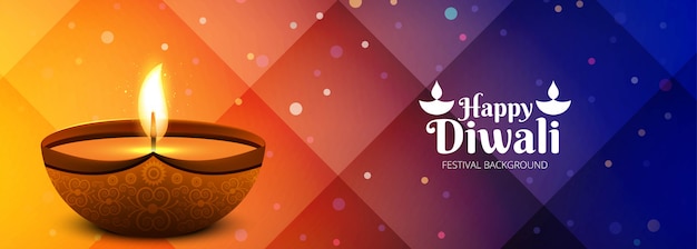 Bunter hintergrund der diwali-festivalfahne