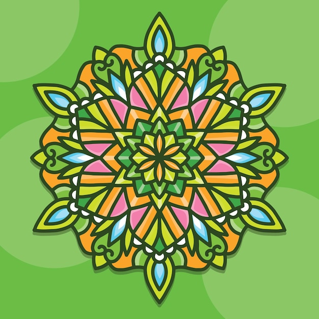 Bunter Mandala-Hintergrund, dekorative runde Ornamente, Anti-Stress-Mandala-Muster.