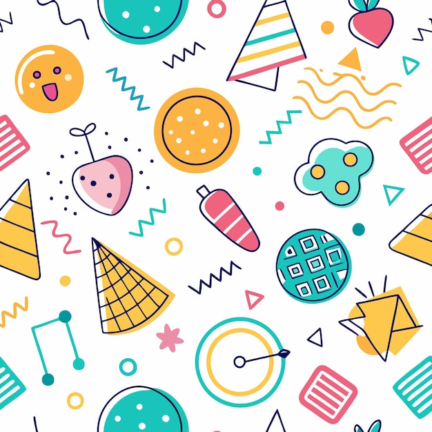 bunter Scribble-Hintergrund minimalistisches Design