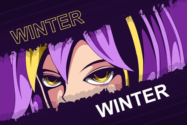 Bunter winter-anime-comic-manga-stil