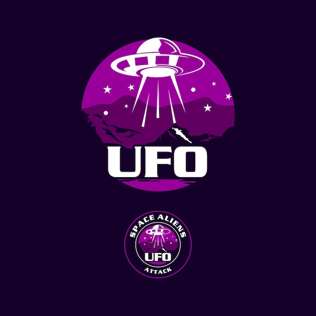 Vektor buntes außerirdisches raumschiff ufo flaches illustrationsdesign