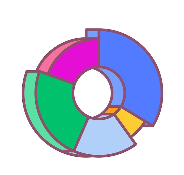 Vektor buntes diagrammsymbol