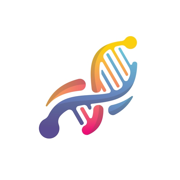 Buntes dna-logo-vorlagendesign