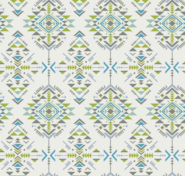 Buntes ethnisches nahtloses Muster mit geometrischen Formen