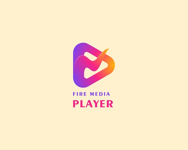 Buntes feuer mit play media-logo