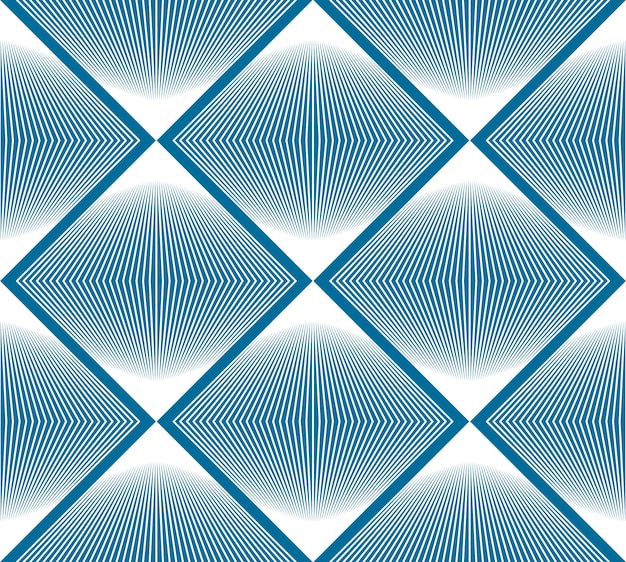 Buntes illusorisches abstraktes nahtloses muster mit geometrischen figuren. vektorsymmetrischer einfacher hintergrund.