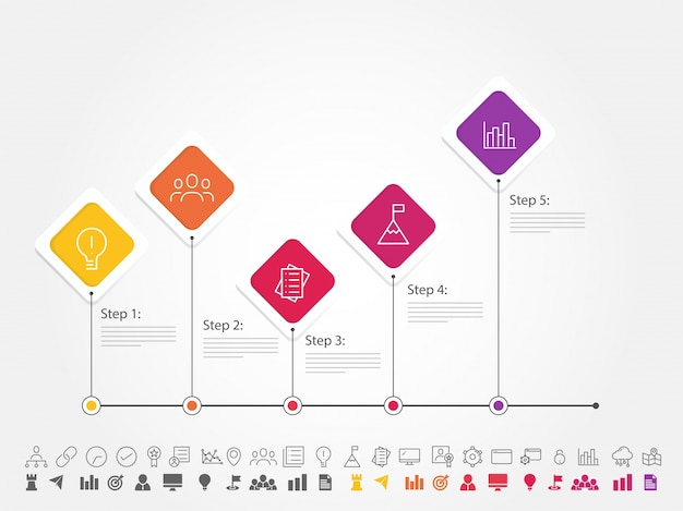 Buntes infografisches design