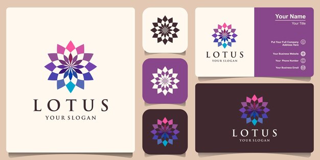 Buntes lotusblumen-logo-design