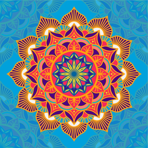 Buntes mandala-hintergrunddesign