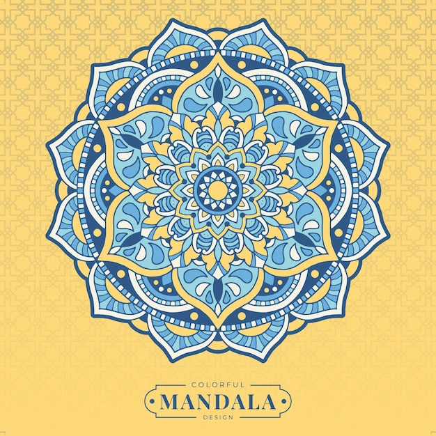 Buntes mandala-islamisches verzierungs-design