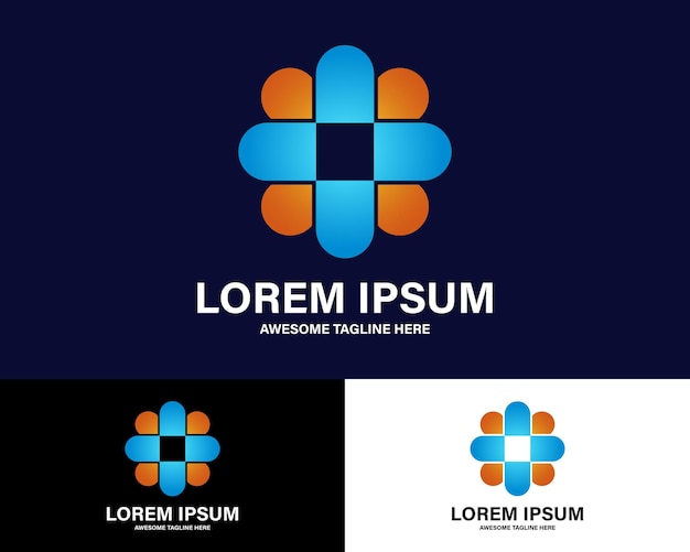 Buntes premium-geometrisches logo