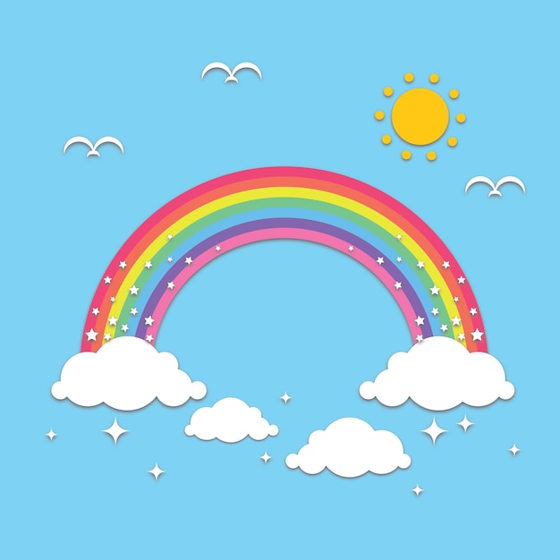 Buntes Regenbogen-Papier