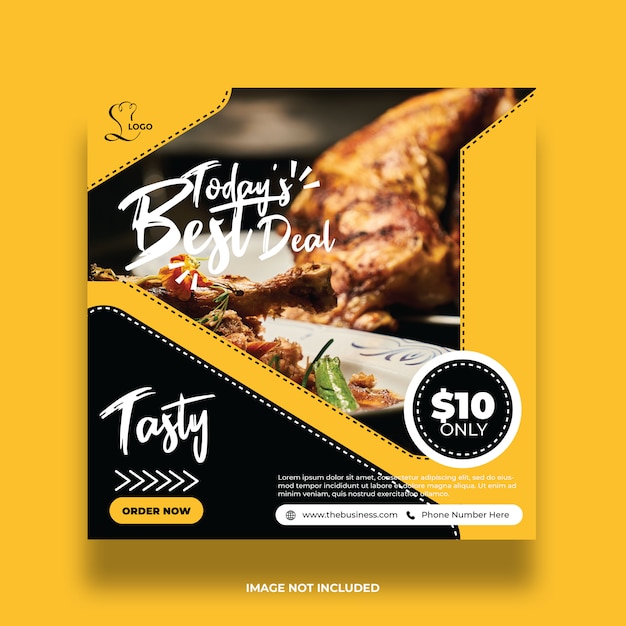 Buntes spezielles Menü Food Social Media Creative Promotion Banner