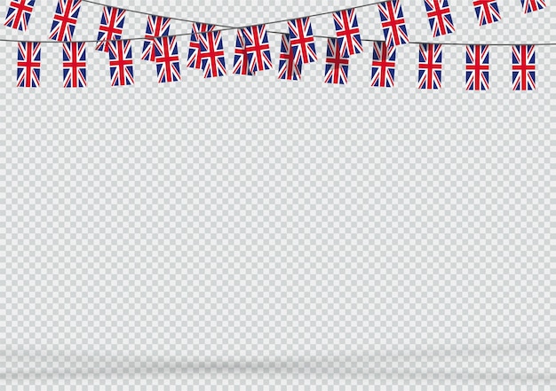 Vektor bunting hanging uk britische flagge