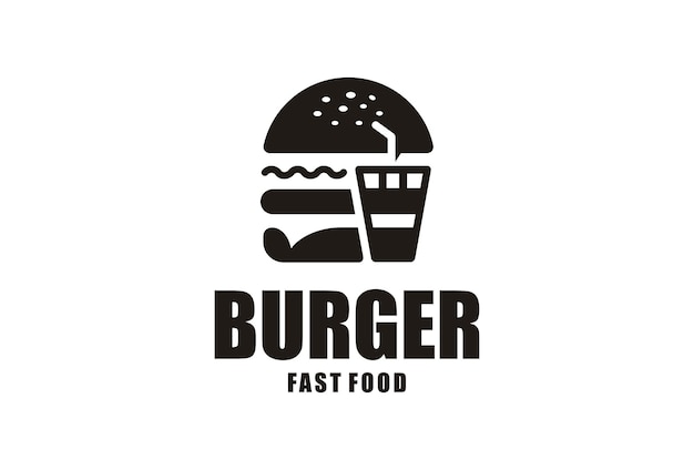 Vektor burger hamburger-logo-design-vektor-vorlage