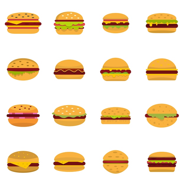 Burger Icons Set