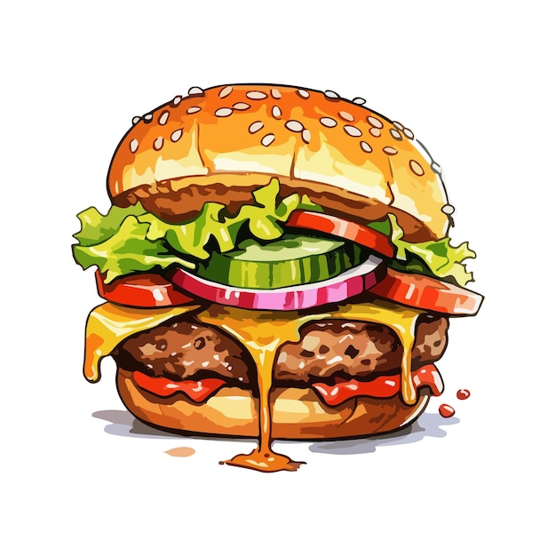 Vektor burger-illustration 04