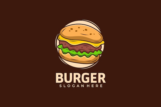 Burger logo design vorlage