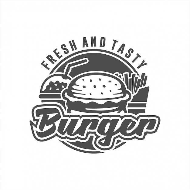 Burger logo frisch und lecker