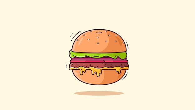 Burger minimale vektorillustration