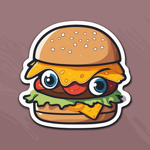 Vektor burger mit augen