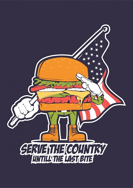 Vektor burger patriot