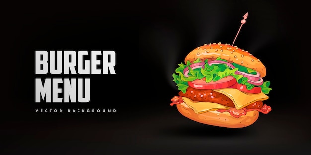 Burger Restaurant Banner Vorlage