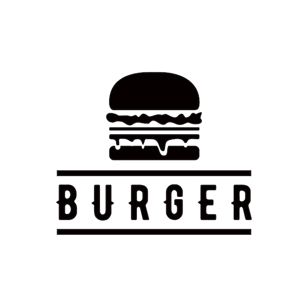 Burger-silhouette-fast-food-restaurant-logo-design