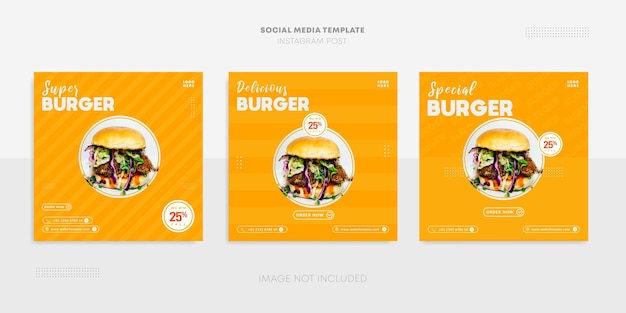 Burger-social-media-vorlage instagram-beitrag