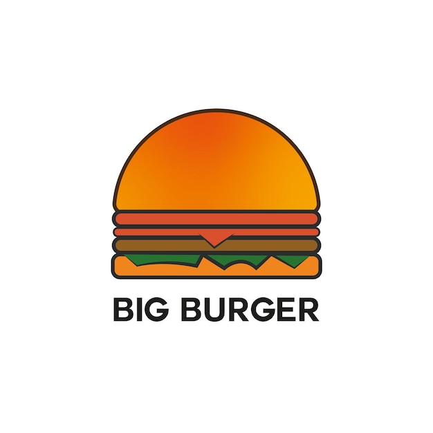 Vektor burger- und restaurant-logo-design